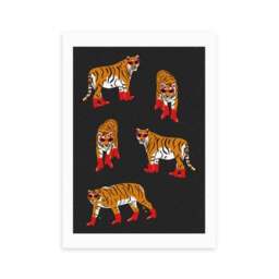 East End Prints Tigers In Red Boots Print by Tartagain - thumbnail 2