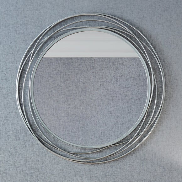 Metal Swirl Round Wall Mirror - image 1