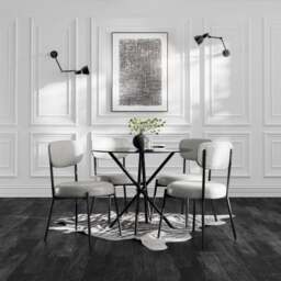 Casa 4 Seater Glass Top Dining Table