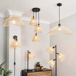 Elements Jaula Rattan Plug In Wall Light - thumbnail 6