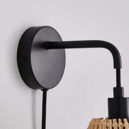 Elements Jaula Rattan Plug In Wall Light - thumbnail 4