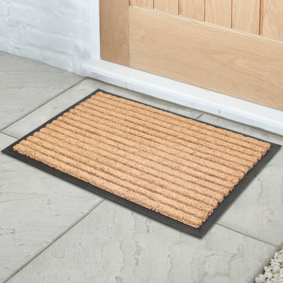 Jumbo Stripe Rubber and Coir Doormat - image 1