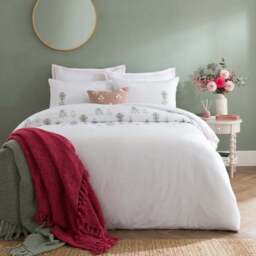 Somerset Embroidered Microfibre Duvet Cover & Pillowcase Set - thumbnail 6