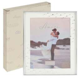 Amore Silver Plated Crystal Box Photo Frame - thumbnail 3