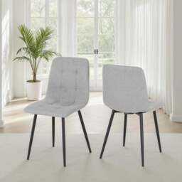 Fenton Set of 2 Dining Chairs, Fabric