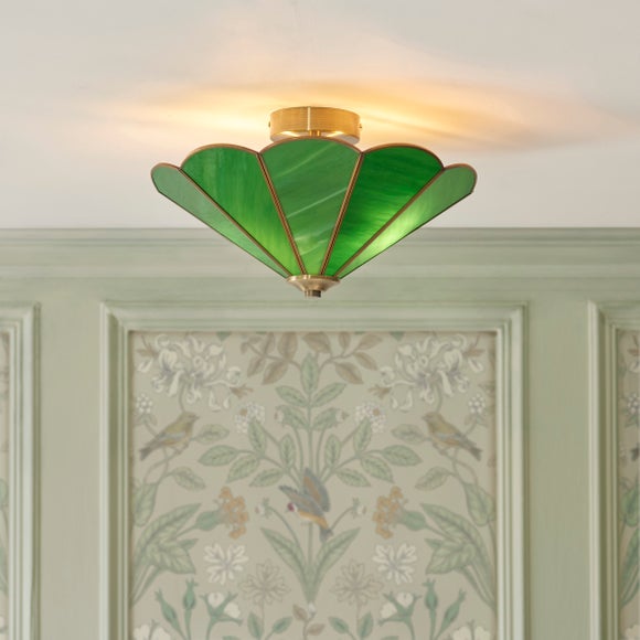Colette Mid Century 2 Light Flush Ceiling Light - image 1