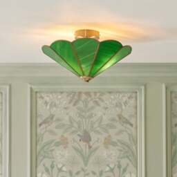 Colette Mid Century 2 Light Flush Ceiling Light - thumbnail 1