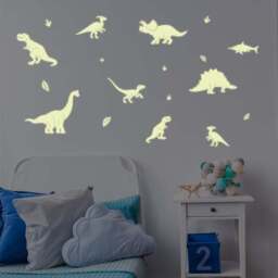 Glow in the Dark Dino Small Wall Sticker - thumbnail 3