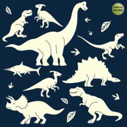 Glow in the Dark Dino Small Wall Sticker - thumbnail 2