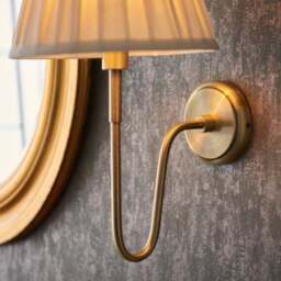 Vogue Roa Art Deco Wall Light with Cream Carlo Pleated Lamp Shade - thumbnail 2