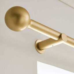 Contemporary Ball Fixed Metal Curtain Pole with Rings - thumbnail 3