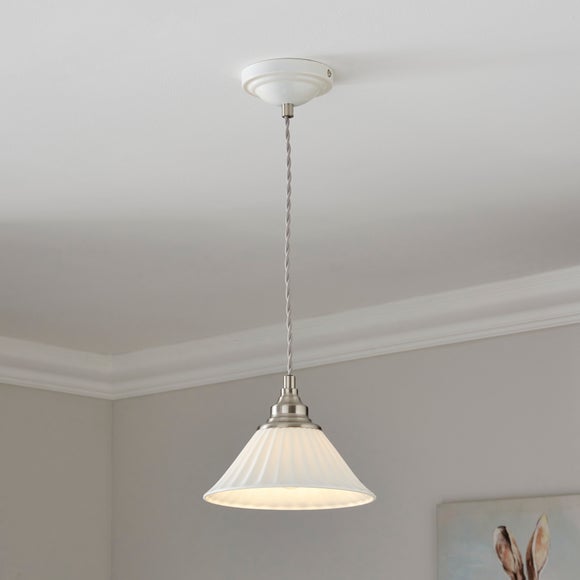 Lilbourne Ribbed Ceramic Pendant Light - image 1