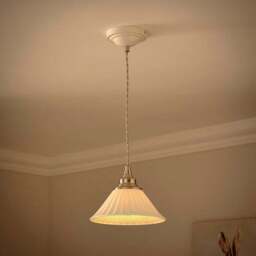Lilbourne Ribbed Ceramic Pendant Light - thumbnail 2