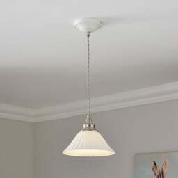 Lilbourne Ribbed Ceramic Pendant Light - thumbnail 1