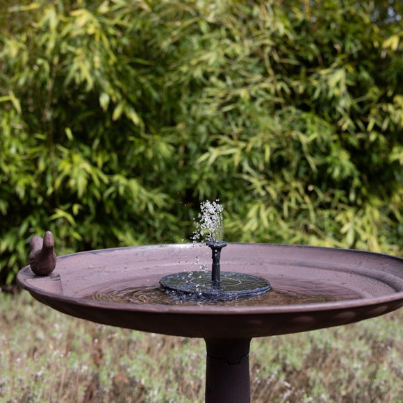 Fallen Fruits Solar Fountain Bird Bath - image 1