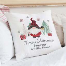 Personalised Gnome Christmas Cushion - thumbnail 4