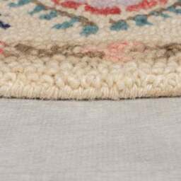 Hani Floral Wool Round Rug - thumbnail 4