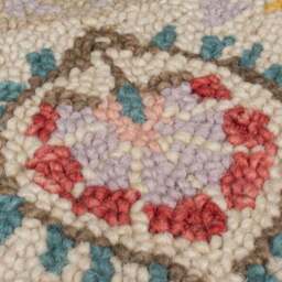 Hani Floral Wool Round Rug - thumbnail 2