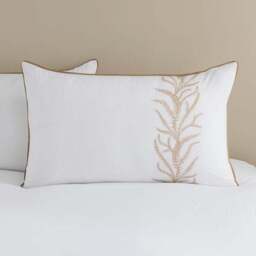 Embroidered Leaf Trail Microfibre Duvet Cover & Pillowcase Set - thumbnail 2