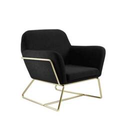 Charles Metal Leg Velvet Occasional Chair - thumbnail 3