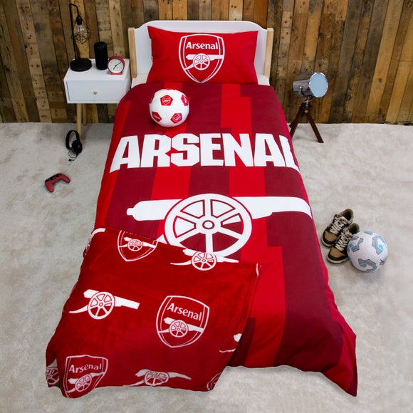 Arsenal Lightning Polycotton Duvet Cover & Pillowcase Set - image 1
