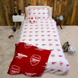 Arsenal Lightning Polycotton Duvet Cover & Pillowcase Set - thumbnail 3