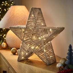 Jute Light Up Star