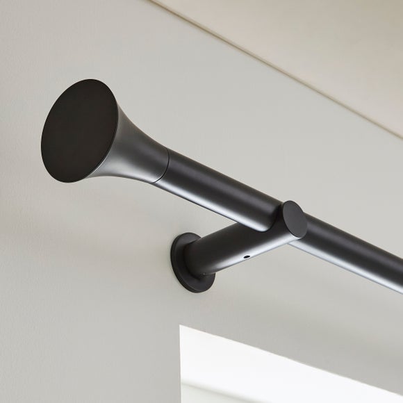Flush Trumpet Fixed Metal Curtain Pole - image 1