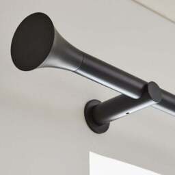 Flush Trumpet Fixed Metal Curtain Pole - thumbnail 3