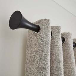 Flush Trumpet Fixed Metal Curtain Pole - thumbnail 4