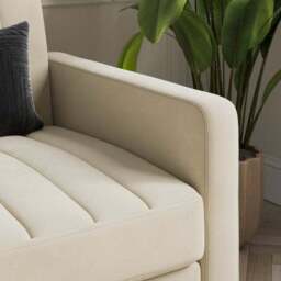 Kendall Quilted Velvet Clic Clac Storage Sofa Bed - thumbnail 4