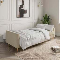 Kendall Quilted Velvet Clic Clac Storage Sofa Bed - thumbnail 2