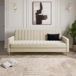 Kendall Quilted Velvet Clic Clac Storage Sofa Bed
