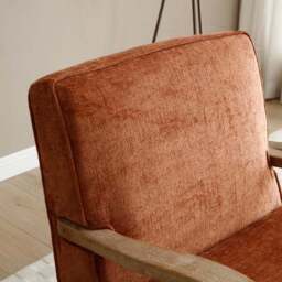 Esme Distressed Chenille Occasional Chair - thumbnail 2
