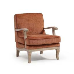 Esme Distressed Chenille Occasional Chair - thumbnail 4