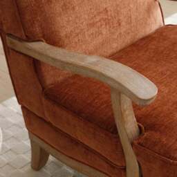 Esme Distressed Chenille Occasional Chair - thumbnail 3