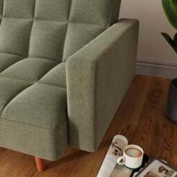 Waffle Chenille Clic Clac Sofa Bed - thumbnail 3