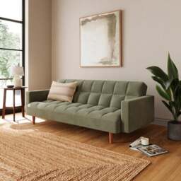 Waffle Chenille Clic Clac Sofa Bed - thumbnail 1