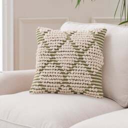 Jersey Bobble Diamond Square Cushion - thumbnail 1