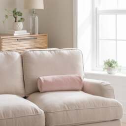Velour Bolster Cushion Cover - thumbnail 1
