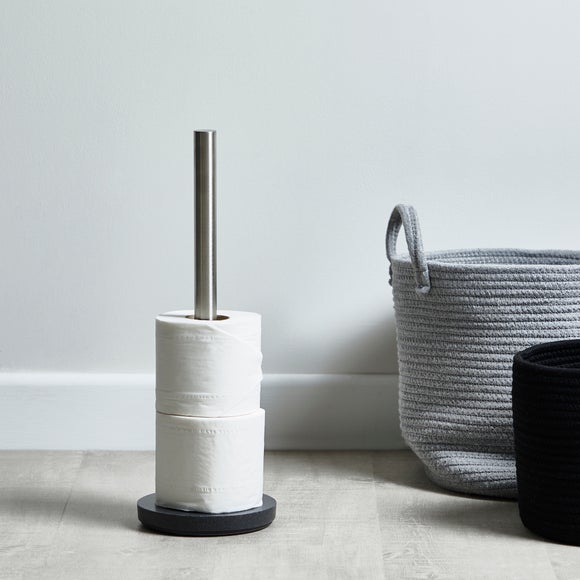 Grey Resin Toilet Roll Holder - image 1