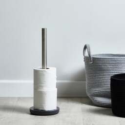 Grey Resin Toilet Roll Holder - thumbnail 1