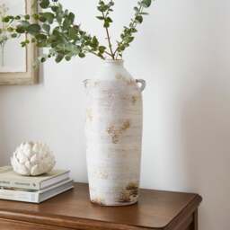 Tall Stone Bottle Vase with Handles - thumbnail 1
