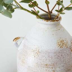 Tall Stone Bottle Vase with Handles - thumbnail 2