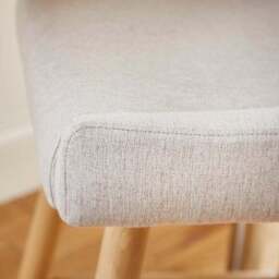 Montreal Bar Stool, Natural Fabric - thumbnail 2