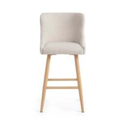 Montreal Bar Stool, Natural Fabric - thumbnail 5
