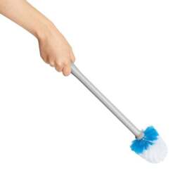 OXO Compact Grey Toilet Brush Canister - thumbnail 3