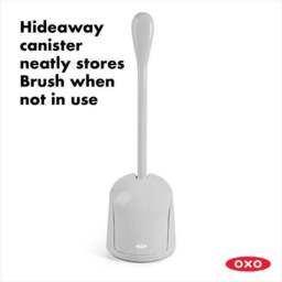 OXO Compact Grey Toilet Brush Canister - thumbnail 4