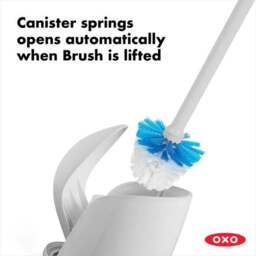 OXO Compact Grey Toilet Brush Canister - thumbnail 5