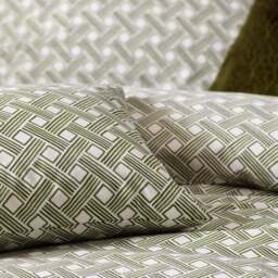 HÖEM Alexa Cotton Rich Duvet Cover & Pillowcase Set, Green - thumbnail 3
